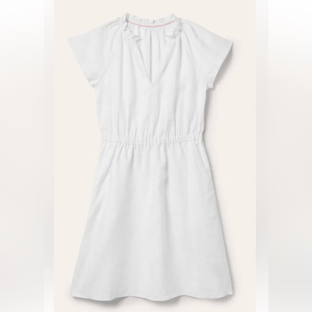 Boden White Linen Dress size 20/22R